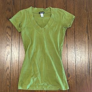 Green V-Neck